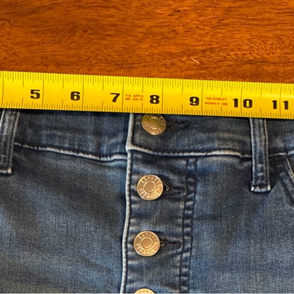 Express High Rise Blue Jeans with Button-Fly - Picture 9 of 9